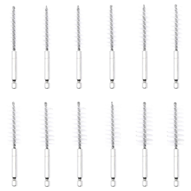 38pc Industrial Wire Brush Set 1/4" Hex Shank Long Ext.