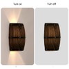 Newrays Antique Wood Wine Barrel Wall Sconce Lighting Fixture Up