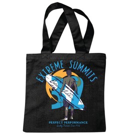 Reifen-Markt Tasche Umhängetasche EXTREME SUMMER SURFEN BEACH SURFBRETT LONGBOARD WELLENREITEN WELLEN ANFÄNGER SHOP Einkaufstasche Schulbeutel Turnbeutel in Schwarz