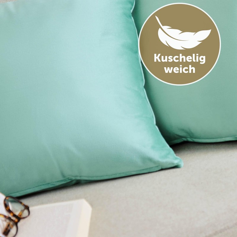 Blumtal Set of 2 Soft Velvet Cushion Covers, 45 x