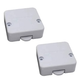 2 x Door Contact Switches Cabinet Switch Contact Switch 2A 250V Chest Switch Door Switch for Furniture Door Furniture Switch Button Light Switch Lamp Switch White