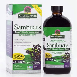 Nature's Answer Sambucus Dietary Supplement, Original for Daily Immune and Antioxidant Support | Made in The USA | Alcohol-Free, Gluten-Free & Vegan 16oz