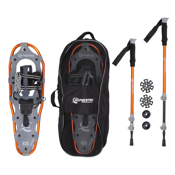 Cascade Mountain Tech unisex adult Truger Trail II Kit Snowshoes,