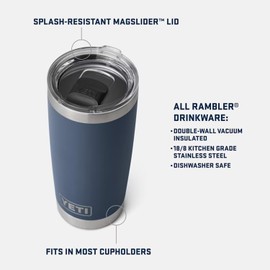 YETI Rambler 20 oz Tumbler, Stainless Steel, Vacuum Insulated with MagSlider Lid, Beekeeper