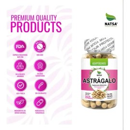 Natsa Astragalo 100 Cápsulas, Adaptogeno Calidad Premium Sfn