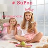 SuPoo 6th Birthday Decorations - Girl's 6th Birthday Sash &