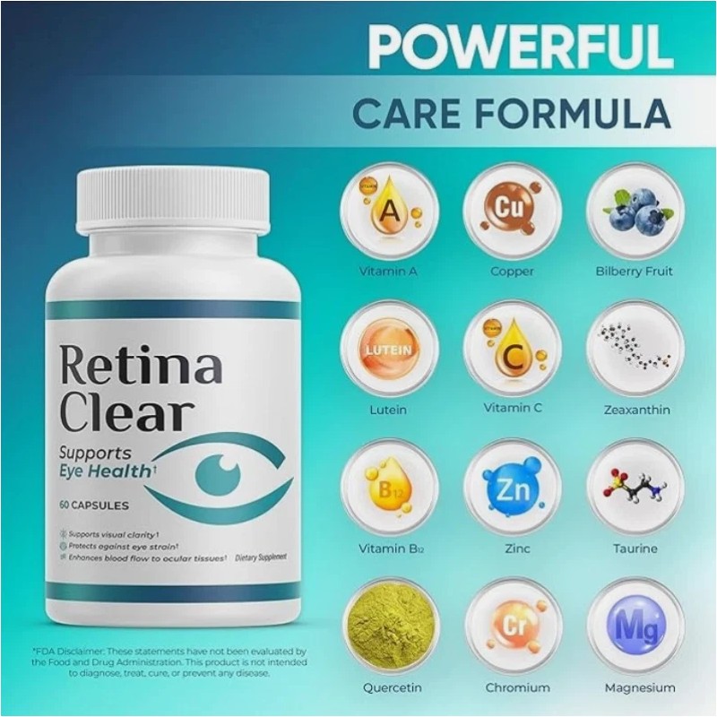3-Pack Retina Clear Capsules, RetinaClear Supports Eye Health - 180