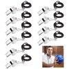 Txeouse Stainless Steel Whistles Pack of 10 Metal Whistle with