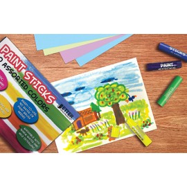 Better Office Products Solid Tempera Paint Sticks, 30 Pack, Fast Drying, No Brush or Water Needed, Washable, 30 Assorted Colors, 12 Classic/12 Metallic/6 Neon, Non-Toxic, Box of 30 Colors