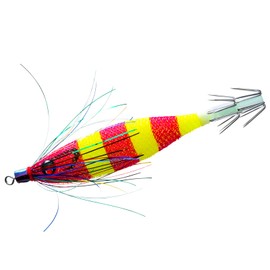 DUEL Sutte Squid Fishing Dropper 3.1 inches (80 mm) Luminous Red Yellow Zebra