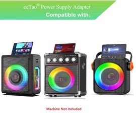 eeTao 5V USBC Charging Cable Compatible with PPMIC MS75 TX05 JYX-MS75 JYX-TX05 JYXMS75 JYXTX05 Karaoke Machine Rechargeable Battery DC5V 5VDC 5.0V Type C Power Supply Charger Cord