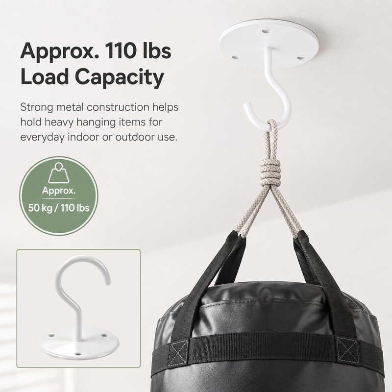 Ceiling Hooks for Hanging Plants, Heavy‑Duty Metal Ceiling Hooks