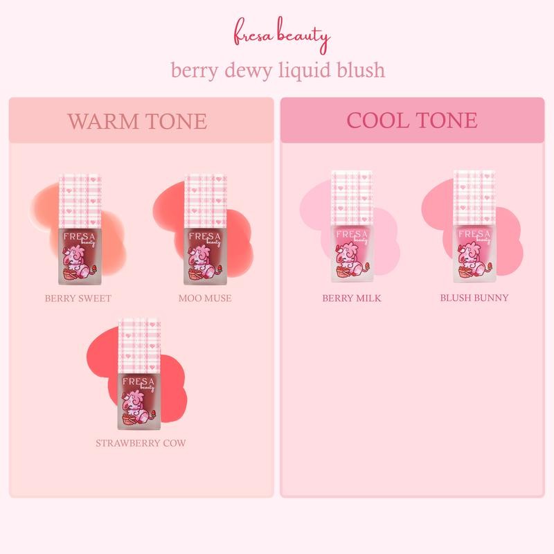 Fresa Beauty Fresh Berry Liquid Dewy Lightweight Blush:_Strawberry Cow
