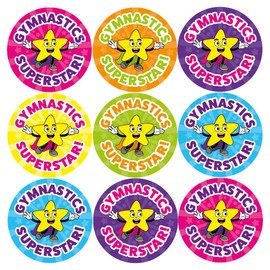 Pack of 144 Gymnastics Superstar Reward Stickers (30mm) For Gymnastics Teachers, Coaches, Clubs, MyClassroom