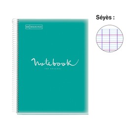 Michelrius Notebook A4 Seyès 80 Sheets Turquoise