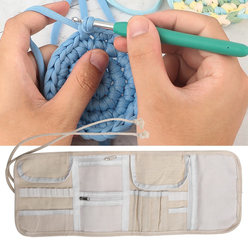 Knitting Needles Case Empty Crochet Hooks Storage Bag Knitting Needle