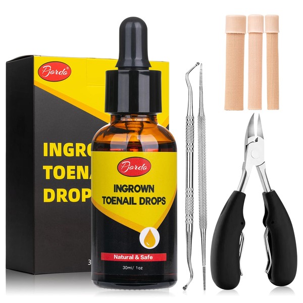 Pjordo Ingrown Toenail Removal Kit - 30ml/1oz Ingrown Toenail Drops
