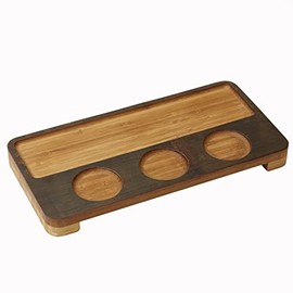American METALCRAFT, Inc. American Metalcraft BWF3 Paring Flight Board, Carbonized, Bamboo, 1-1/4" Height, 6-7/8" Width, 13-7/8" Length