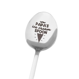 Dad Papa Spoon Gift for Papa Ice Cream Spoons Funny Gifts for Grandpa Papa Birthday Retirement Fathers Day Gift for Granddad Papa Ice Cream Lovers Gifts for Dad Daddy Presents