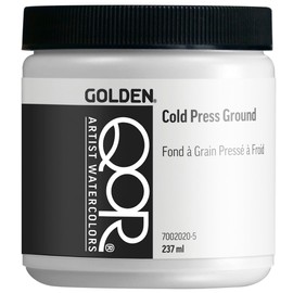 GOLDEN QoR Watercolor Cold Press Ground, 8 oz. Jar, Professional Mediums and Grounds