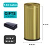 7.92 gallon/30L Gold Kitchen Trash Can with Swing Lid, Tall,