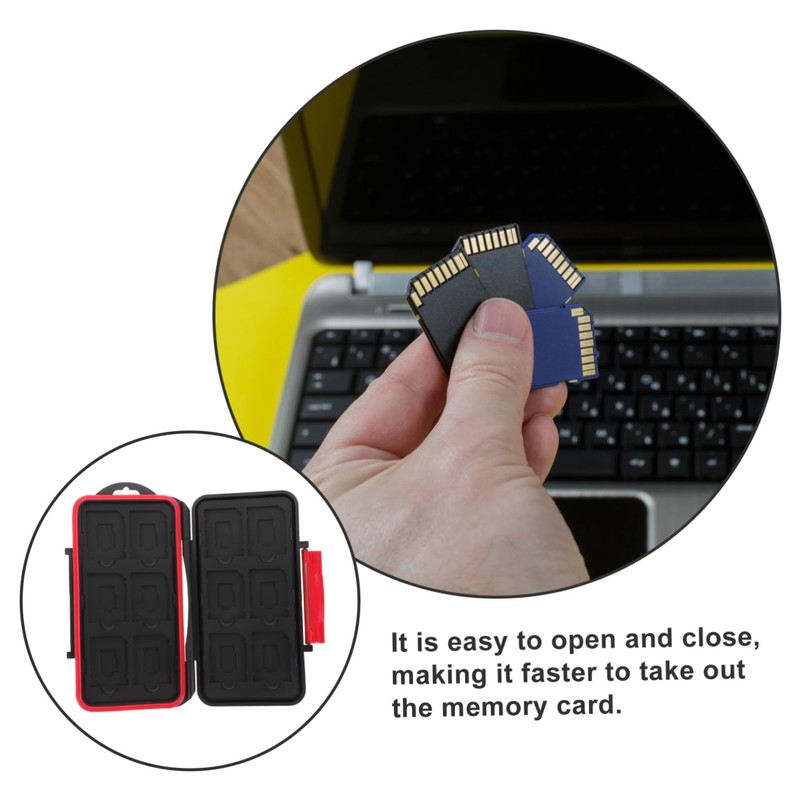 TEHAUX Memory Card Storage Organizer and Shockproof Card Case for