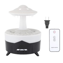 Water Drip Aromatherapy Diffuser 7 Color Light Mushroom Rain Humidifier with Remote Control for Home 100‑240V US Plug