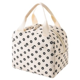 Senteria Lunch Bag, Cute Insulated Bag, Large Capacity, Floral Pattern, Cold Insulation, Lightweight, Women's, Children, Large, Stylish, Handbag, Lunch Bag, Girls, Drinks, Work, School, Picnic,