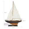SAILINGSTORY Wooden Sailboat Decor Yacht Model Ship with Antique Finish