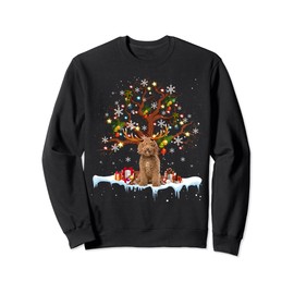 Labradoodle Reindeer Costume Christmas Ornaments Sweatshirt