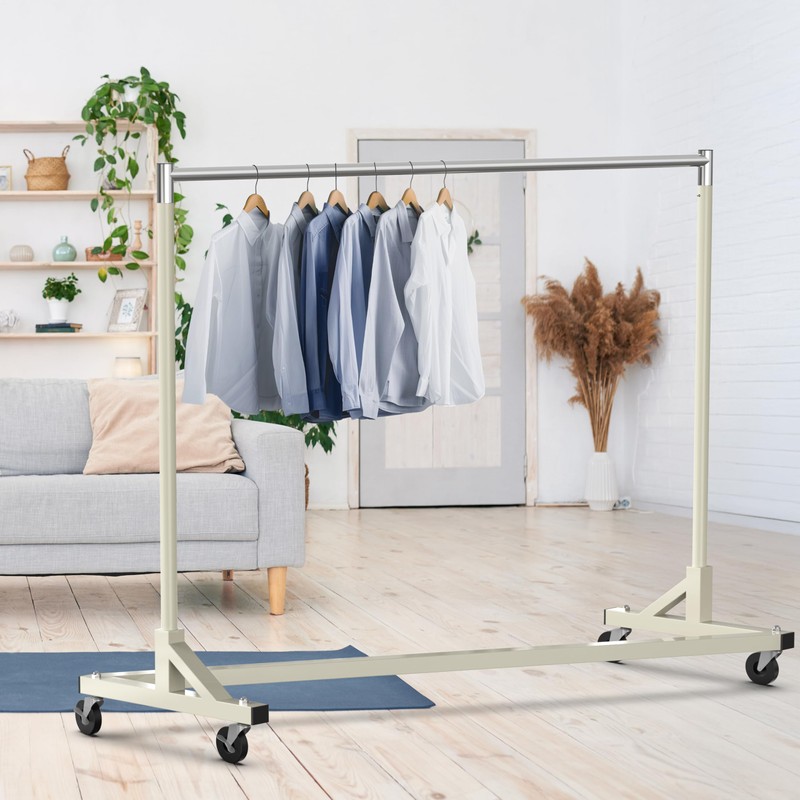 Simple Houseware Industrial Grade Z-Base Garment Rack, 500lb Load with