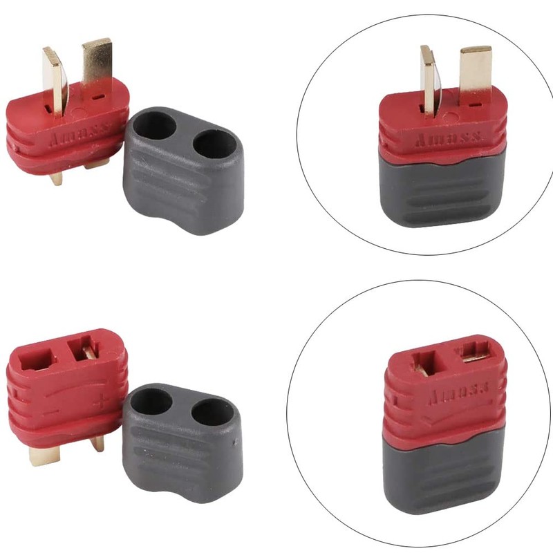Yiqigou 5 Pairs Non-slip Amass Deans T-style Male Female Plug