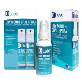 OLabs Dry Mouth Spray - Mint Flavor Breath Spray for Fresh Breath, Sugar Free, Alcohol Free, Value Pack includes One 1.5 oz Spray and Two Travel Freindly 0.25 oz Sprays