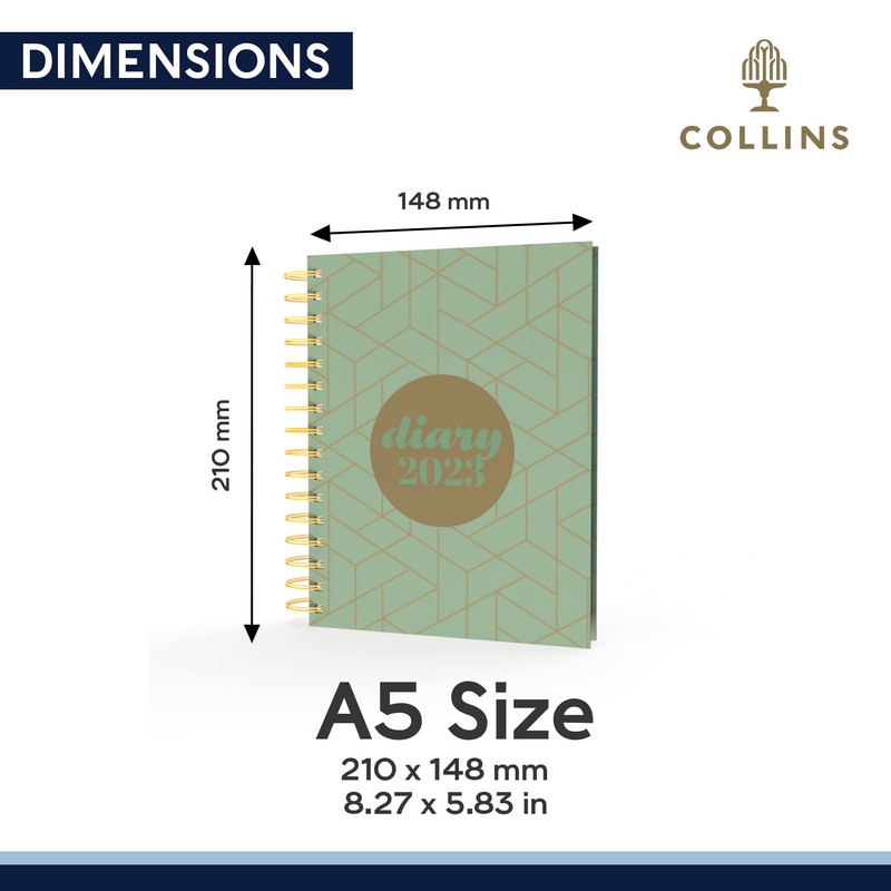 Collins Scandi A5 Week to View 2023 Diary - Deep