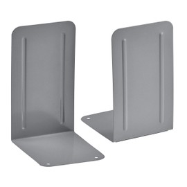 Acrimet Premium Metal Bookend (Heavy Duty) (Silver Color) (1 Pair)