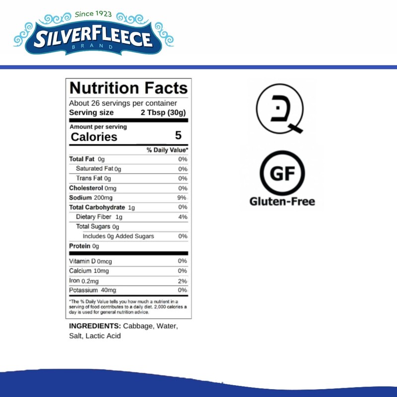 Silver Fleece - Sauerkraut - 27oz - 6 pack