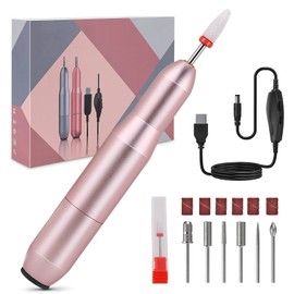 Electric Nail File for Gel Nails Professional Electric Manicure Pedicure Set USB Electric Nail Cutter 20000 rpm Adjustable Speed for Nail Salon, DIY Manicure