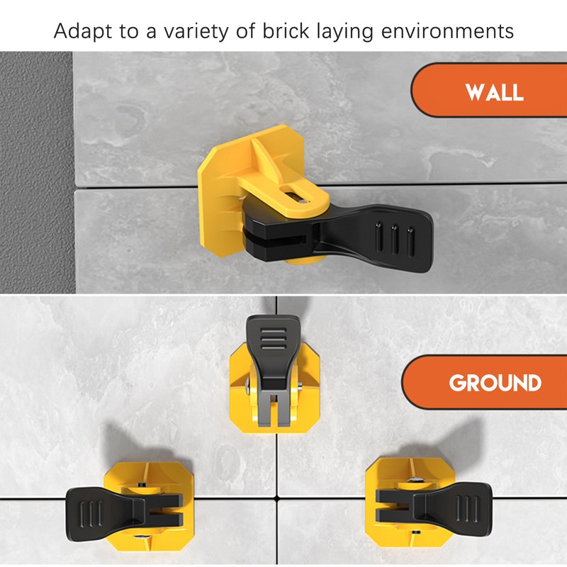 50pcs Plastic Clips Floor Wall Tiling Spacers Strap Tile Flat