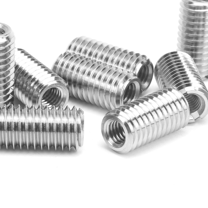 10Pcs Repair Nut Slotted Stainless Steel Thread Extension Reduce Sleeve