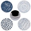 KYEYGWO Natural Diatomite Absorbent Coasters Set of 4, Round Drink