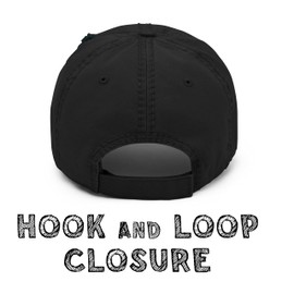 We The People Constitution Patriotic Baseball Hat for Men Women (Black Distressed)