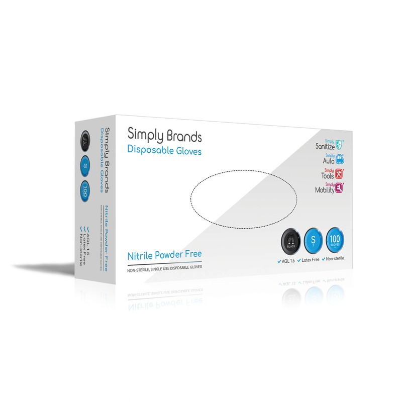 Black medical grade Nitrile gloves - Strong, Multi-Purpose, Powder Free