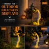 Halloween Witch Cauldron Garden Light for Outdoor Decor – Warm