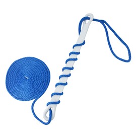 Tether Tite Marine Dock Line Boat Mooring Snubbers Kit, 3/8" x 20' Dock Line with 12” Eyelet and Mooring Snubber (21-3/4" Length), 1920lbs Tensile Strength(Blue)