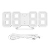 3D LED Digital Clock Dimmable Snooze Time Memory 12/24 Date