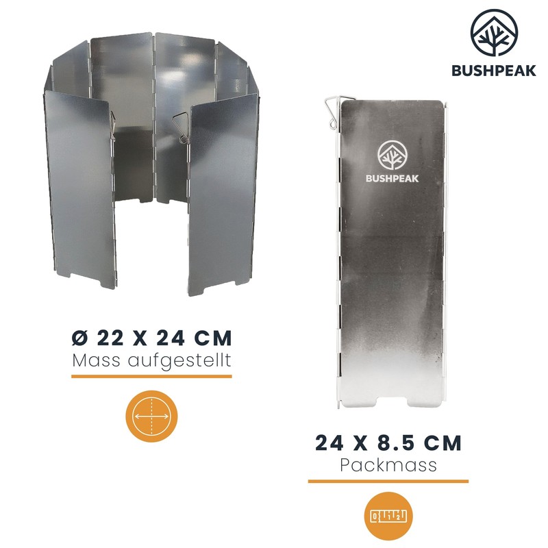 Bushpeak Wind Protection Gas Stove Foldable Camping Stove Wind Protection