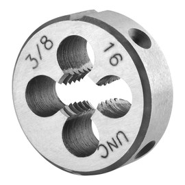 Burkit 3/8"-16 UNC Round Threading Die, 3/8 x 16 UNC Machine Thread Die Right Hand
