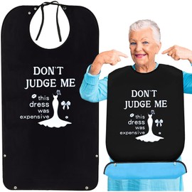 MatFirsmo Funny Adult Bibs for Elderly Women Men, Washable Waterproof Adult Bibs for Eating with Crumb Catcher Dining Clothing Protectors for Adult Senior Special Needs