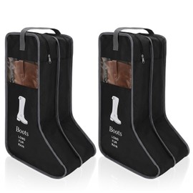 2 Pack Boot Storage Bag, Portable Dust Proof Boot Bags for Cowboy Boots, Shoe Cover Protector Bag for Boots Storage and Organizer Packing, Tall Boot Storage Carry Bag for Travel and Daily Use