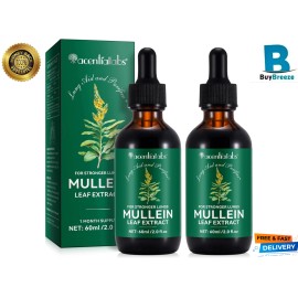 Mullein Drops for Lungs 4 Fl Oz - Mullein Leaf Extract for Lungs with Chlorophyl